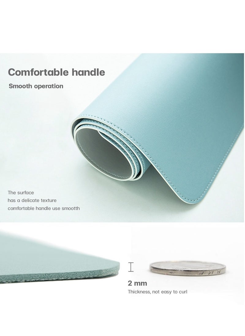Generic - Waterproof Mouse Pad, Leather Desktop Case With Rubber Non-Slip Base, Easy to Clean, Grey - Image 1