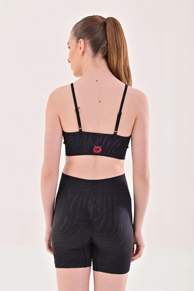 Esso5  Abstract Strappy Sports Bra for Women | Best Price UAE