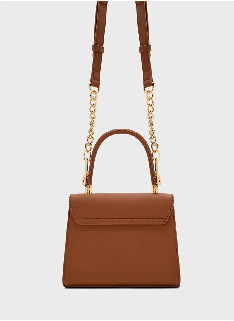 لوف موسكينو Top Handle Flap Over Satchel