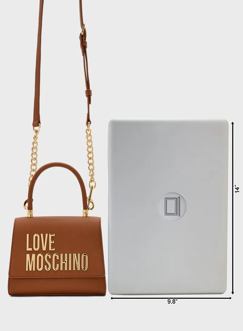 Love Moschino Top Handle Flap Over Satchel