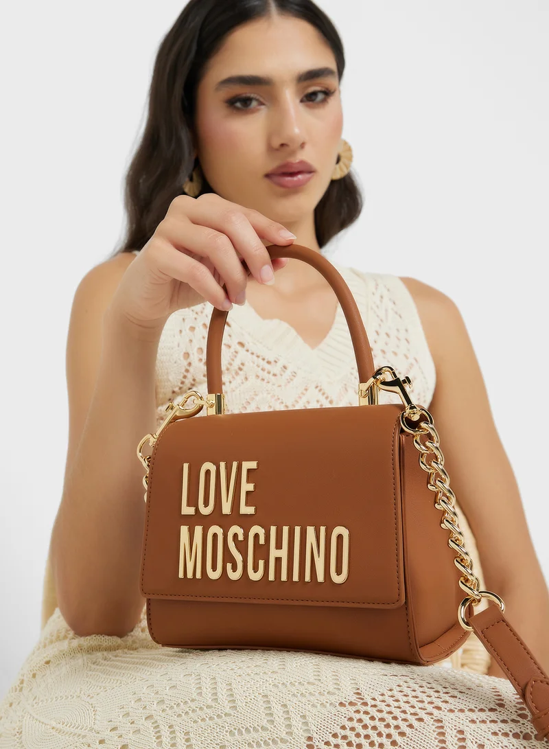 Love Moschino Top Handle Flap Over Satchel
