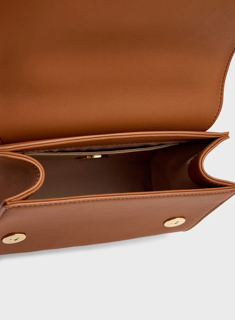 Love Moschino Top Handle Flap Over Satchel