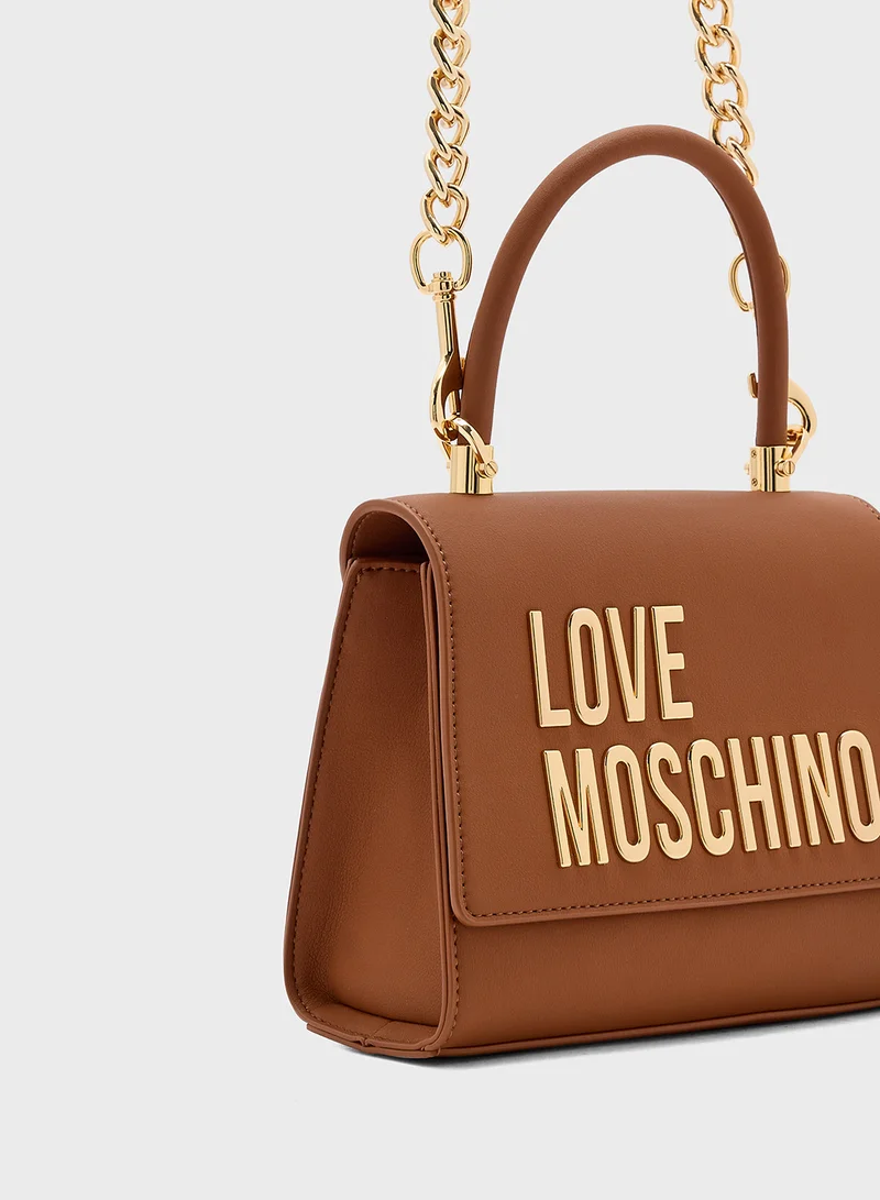 Love Moschino Top Handle Flap Over Satchel