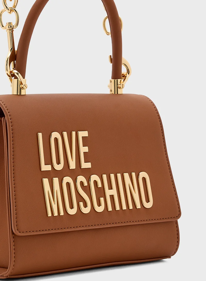 Love Moschino Top Handle Flap Over Satchel