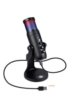 JAJEEK High-Quality Gaming Microphone – Condenser USB Mic with RGB Control, One-Touch Mute for PC, Laptop, PS4/PS5, Twitch & YouTube Streaming  - Image 1
