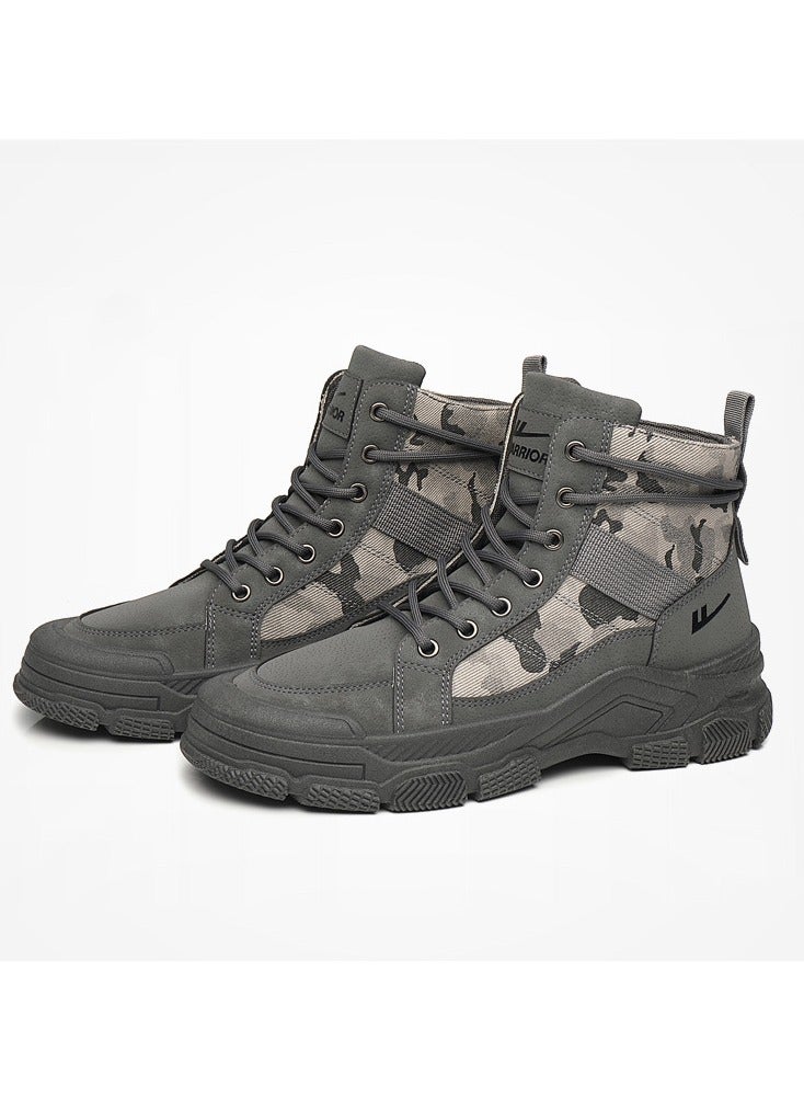Warrior Men's High Top Trendy Casual Martin Boots  - Image 1