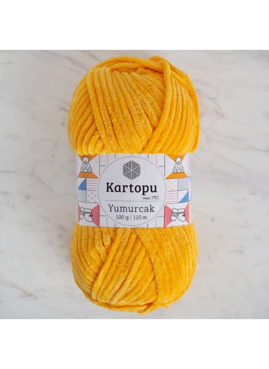 Kartopu Snowball Egg K320 5 Pieces Velvet Rope Egg Yellow 