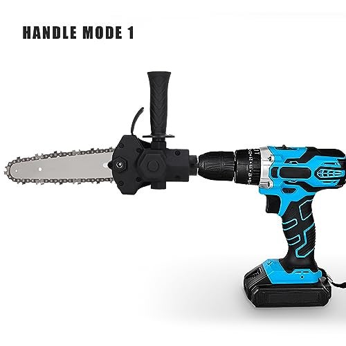 Topyond 6in Electric Chainsaw Modification Tool, Electric Drill to Chainsaw Adapter Portable Conversion Head with Three Installation Modes for Courtyard Tree Branch Wood Cutting - Image 3