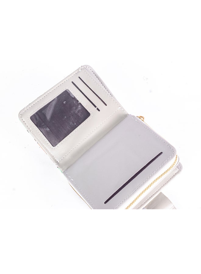 The Black Pearl Accessories Leather Flip Wallet & Card Holder with 8 Pockets and Zipped Pocket Beig  - Image 3