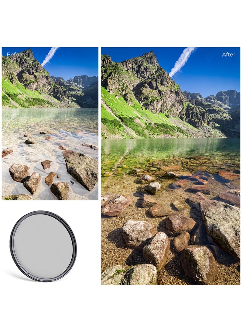 K&F Concept Slim Multi‑Coated Circular Polarizer CPL Lens Filter 72mm for DSLR and Mirrorless Cameras - Image 5