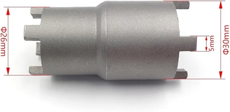 26 مم 30 مم أداة إزالة صامولة القابض ذات الرأسين المسننة وجع مقبس رباعي الفك للدراجات النارية وعربات ATV و UTV والسيارات - Image 3