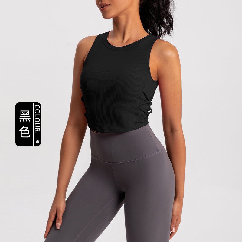 Athena Lulu Padded Sports Bra Yoga Fitness Tank Rose red
