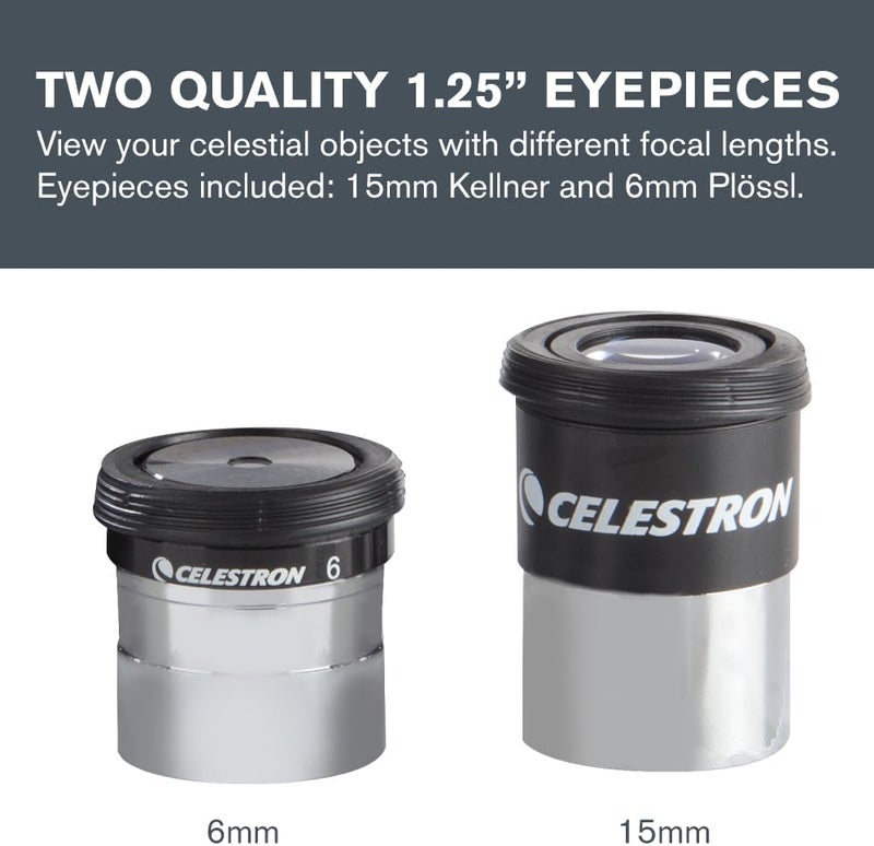 Celestron AstroMaster 1.25-Inch Eyepiece Telescope Accessory Kit - 8 Piece Set with Filters and Barlow Lens - Image 2