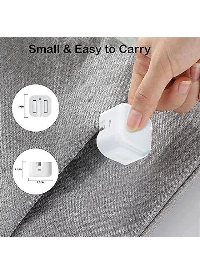 Generic - 【Apple MFi Certified】 iPhone 20W PD Fast Charger, Type C Power Block Wall Charger Plug Adapter 1-M USB-C to Lightning Cable 14 13 12 11 Pro Mini XS XR X, iPad, AirPod, white, Q1 (VR-001Z) - Image 1