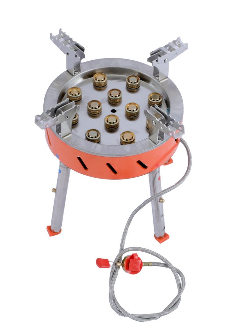 ALGHAFA , Thunder 12-Eye Stove With Legs And Zippered Cover – Perfect For Outdoor Cooking , Camping - Image 1