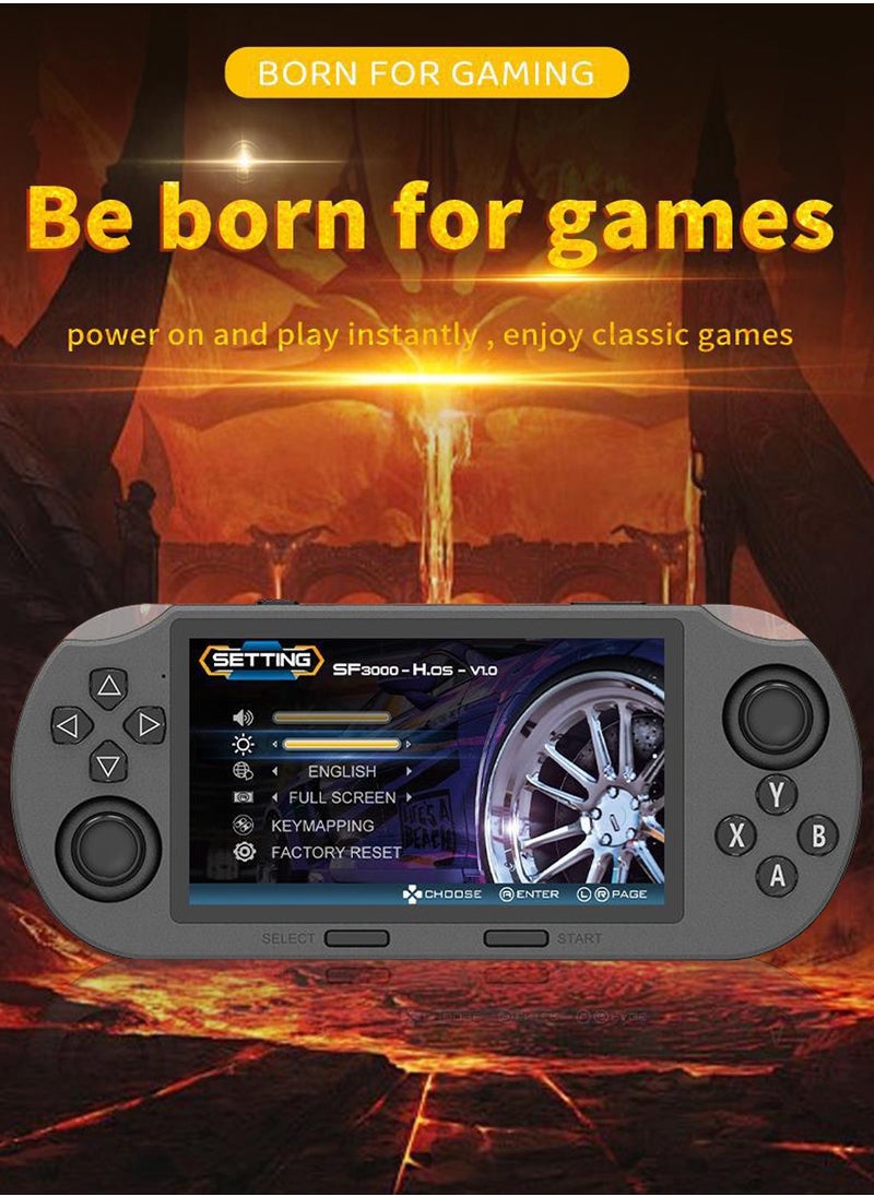 HANAMICHI - Handheld Game Console 4.5 Inch IPS Large Screen Video Game Console Classic Action Game Console 10000+ Games Rechargeable Video Player 3000mAh Large Capacity Battery, Birthday Gift - Image 1