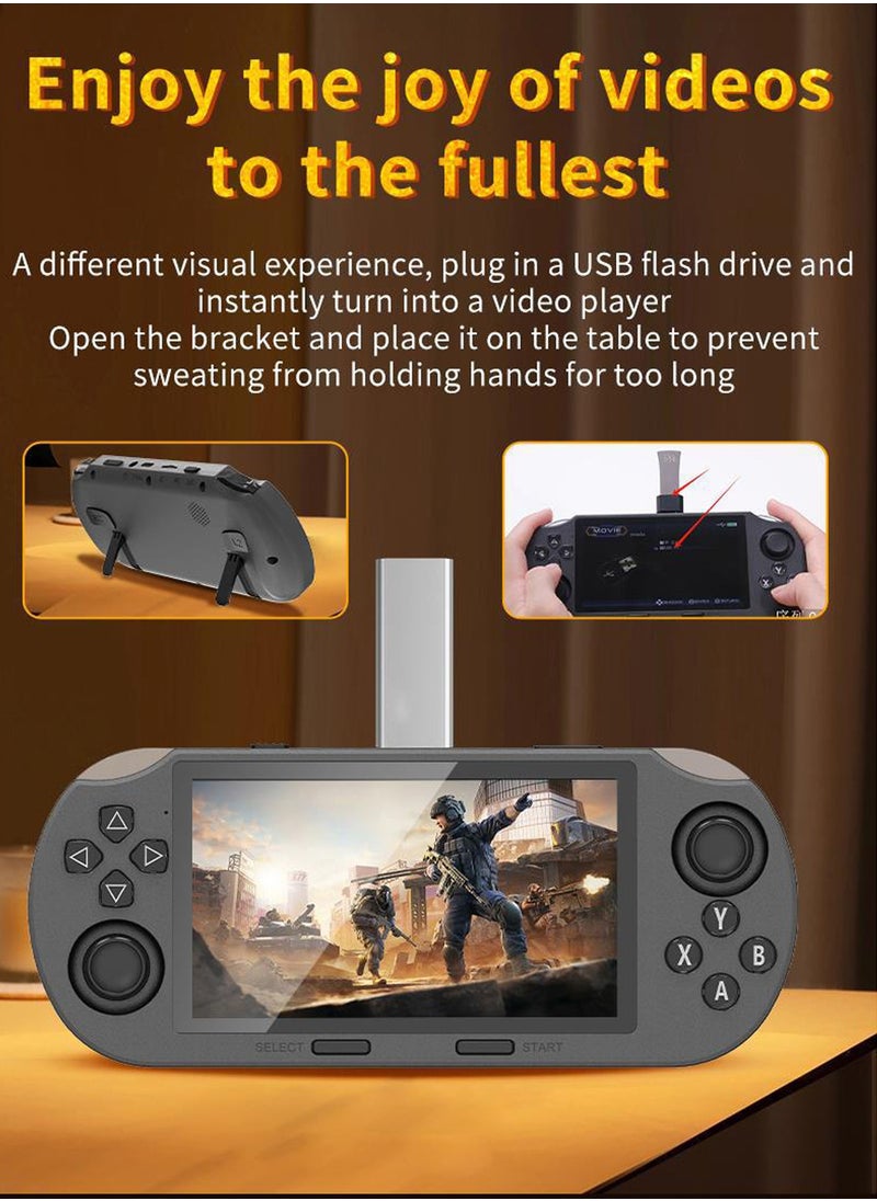 HANAMICHI - Handheld Game Console 4.5 Inch IPS Large Screen Video Game Console Classic Action Game Console 10000+ Games Rechargeable Video Player 3000mAh Large Capacity Battery, Birthday Gift - Image 1