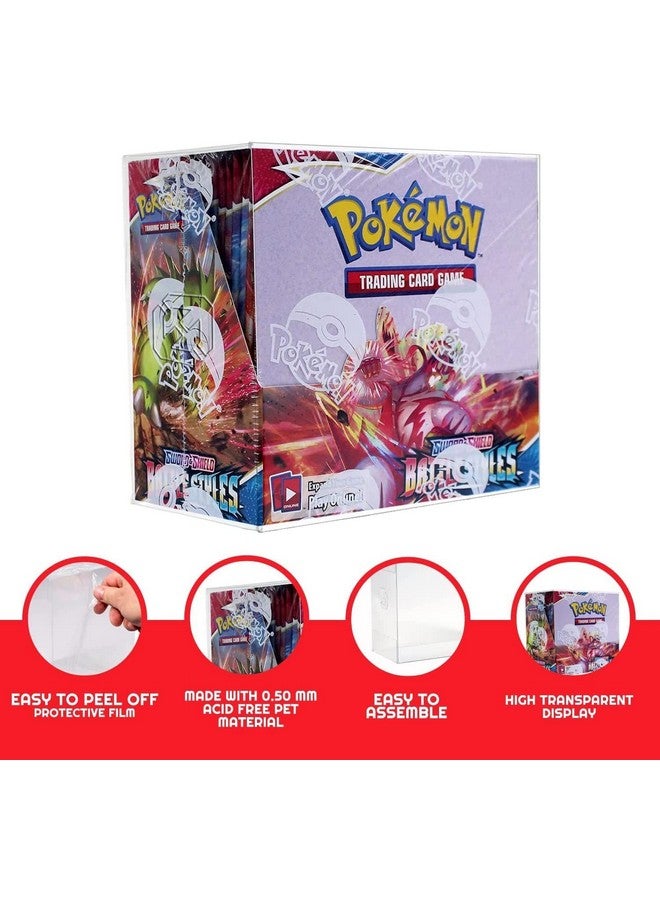 EVORETRO Booster Box Case for Pokemon Large Booster Boxes (Current) - [5 Pack] - Clear PET Plastic Protective Case - 0.50 MM Thick Stackable Storage, Keep Your Collection in Mint Condition - Image 2