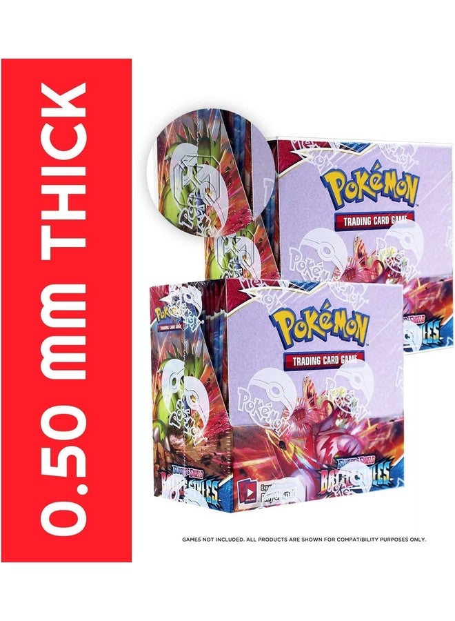 EVORETRO Booster Box Case for Pokemon Large Booster Boxes (Current) - [5 Pack] - Clear PET Plastic Protective Case - 0.50 MM Thick Stackable Storage, Keep Your Collection in Mint Condition - Image 3