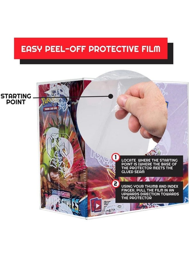 EVORETRO Booster Box Case for Pokemon Large Booster Boxes (Current) - [5 Pack] - Clear PET Plastic Protective Case - 0.50 MM Thick Stackable Storage, Keep Your Collection in Mint Condition - Image 5