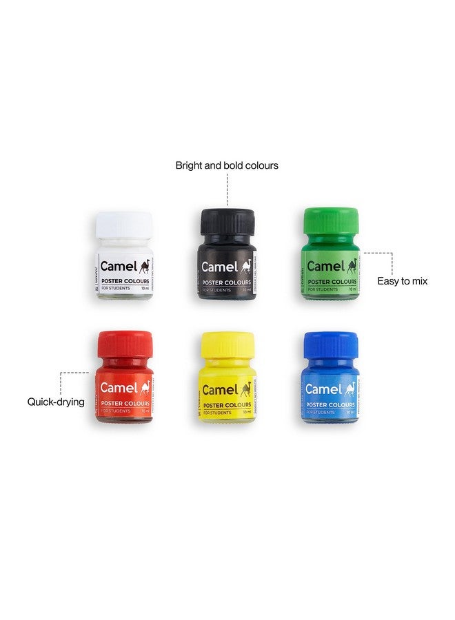 Camel Student Poster Color-10Ml Each,6 Shades,Assorted - Image 4