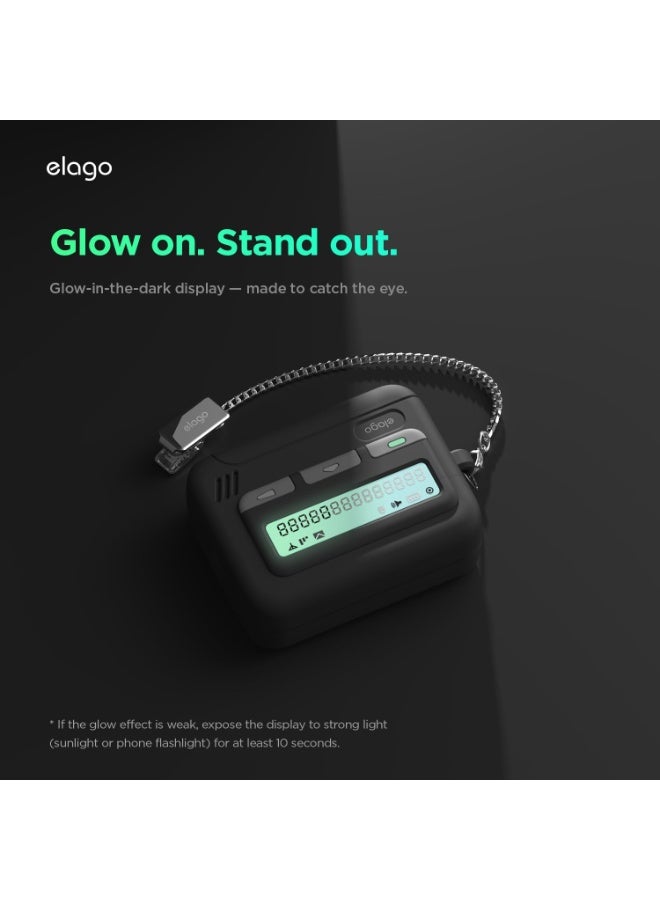 Elago Pager Hang compatible with AirPods Pro 3 (2025) 3rd Generation Shock Resistant, Full Protection, with Lanyard - Black - Image 4