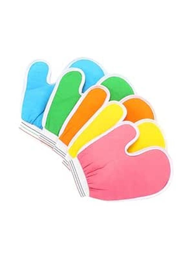 Exfoliating Scrubbing Gloves 5 Pack Textured Mitts For Body Bath Shower Spa Unisex - Image 1