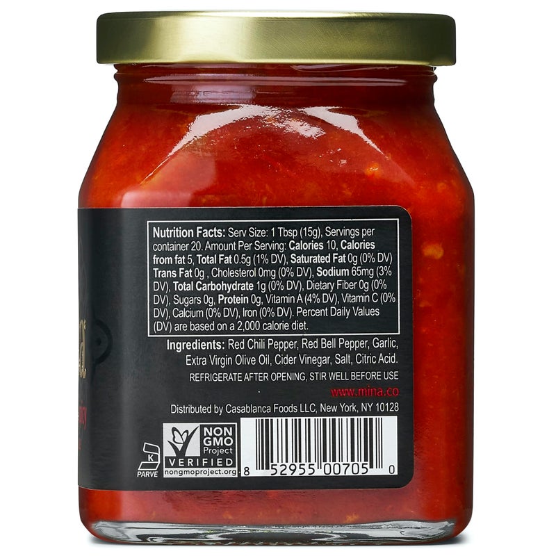 Mina Harissa Hot Sauce, Gourmet Moroccan Heat, Homestyle Spicy Red Chili Harissa Paste with Tangy Twist, 10 oz Harissa Sauce, Excite Your Senses with Mina Harissa Seasoning - Image 2