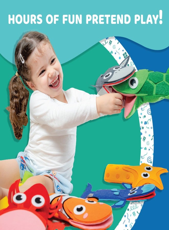 jackinthebox Hand Puppet Making Kit - 6 Sea Animals Felt Puppet Craft Kit for Kids, Creative DIY Arts & Crafts Kit Make Your Own Puppets for Storytelling Role Play, Great Craft Gifts for Kids Ages 4-8 - Image 5