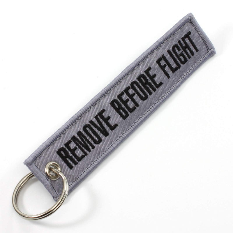 Rotary13B1 - Remove Before Flight Keychain - Gray/Black - Image 1