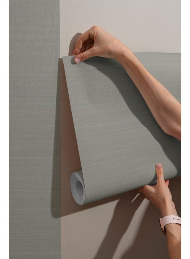 Home Gallery Dark Grey  Fabric Wallpaper Covers An Area ​​Up To 4.2Mx3M With Adhesive  And Smoothing Tool - Image 1
