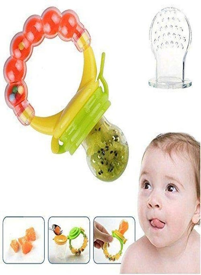 Heights Same As Shown 2 pcs First Feed Soft Silicone Nibbler|Hygenic & BPA Free|Baby Fruit & Food Veggie Teether|Infant Baby's BPA-Free Silicone Pacifier for Babies Pack of 2 with Box - Image 5
