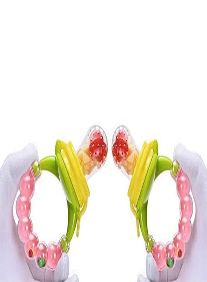 Heights Same As Shown 2 pcs First Feed Soft Silicone Nibbler|Hygenic & BPA Free|Baby Fruit & Food Veggie Teether|Infant Baby's BPA-Free Silicone Pacifier for Babies Pack of 2 with Box - Image 1