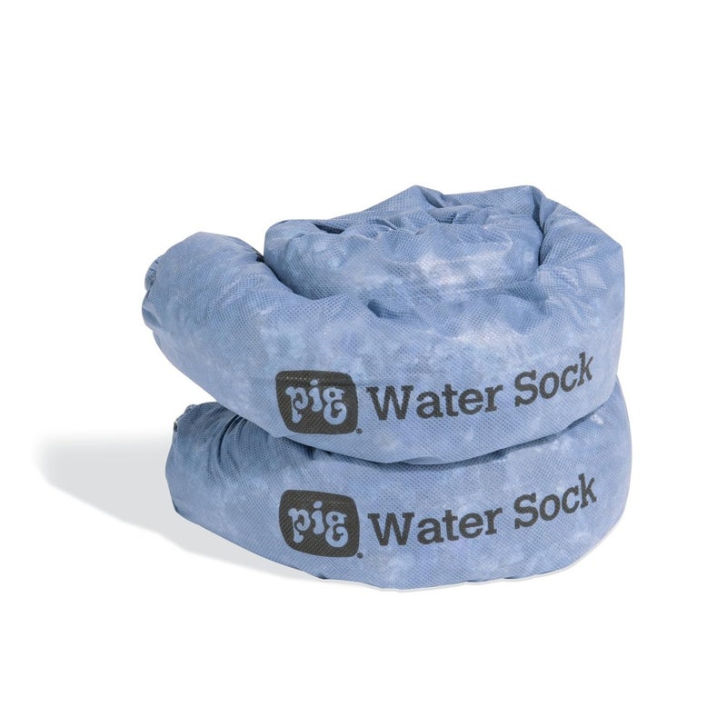 PIG Mildew-Resistant Absorbent Sock | Water Absorbing Snake | 3" W x 4' L | Absorbs up to 1 gal per Sock | 2 Count | PM50070