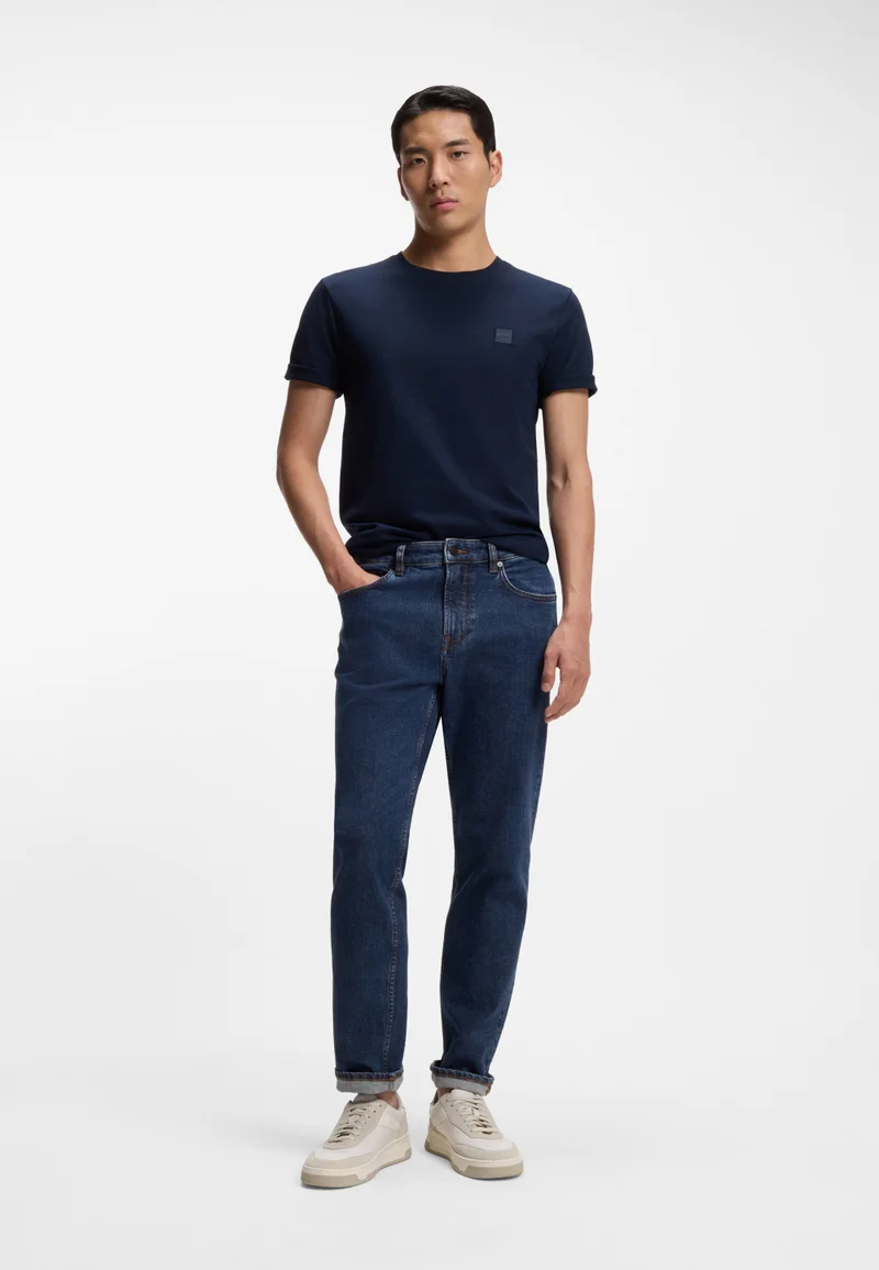 BOSS Dark Blue Maine regular-fit jeans in blue stretch denim for Men | Best Price UAE
