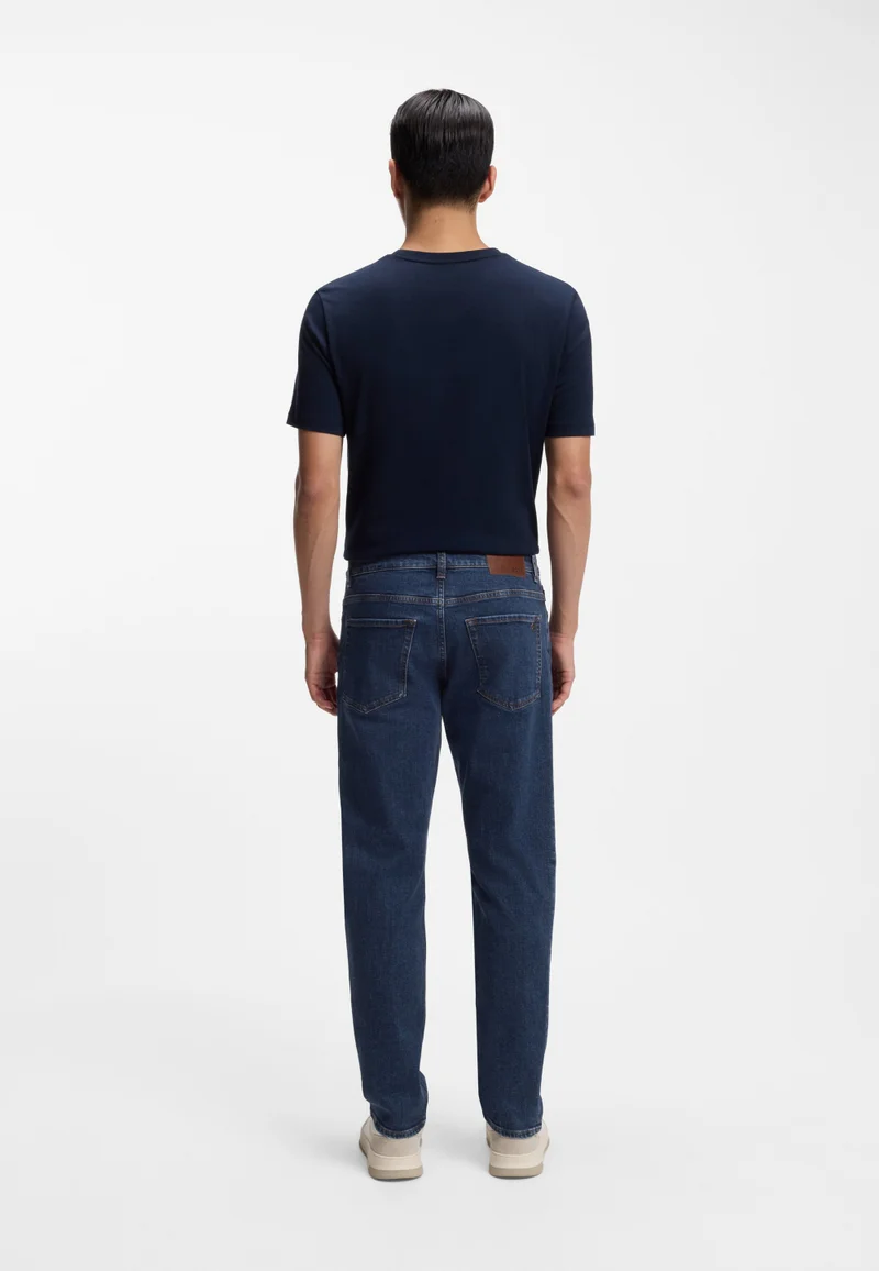 بوس Maine regular-fit jeans in blue stretch denim