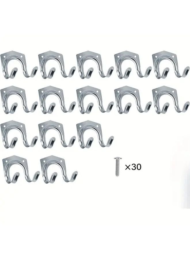 15 Pack Heavy Duty Metal Tool Hanger Hooks Wall Mount Garage Shed Storage - Image 1