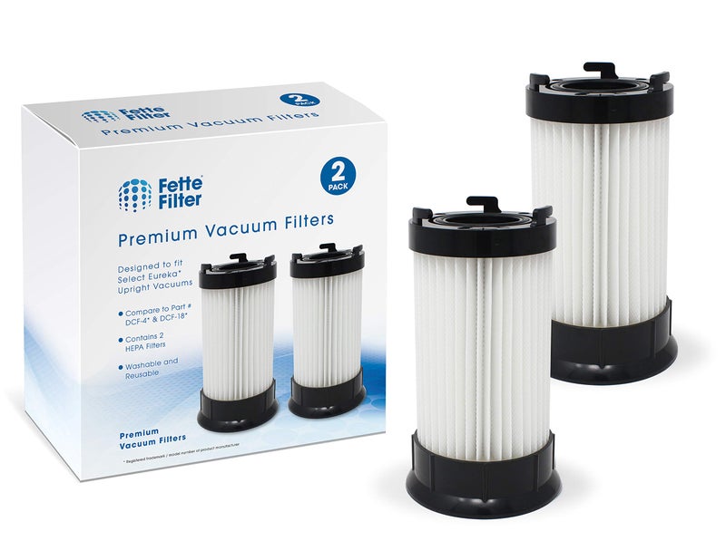Fette Filter DCF-4 HEPA Replacement Filter Compatible with EUREKA Powerline Maxima LightSpeed & LightForce 4700-4770 Series High Performance HP5555 & 5500 Series part number 63073, 62132, DCF18, DCF-18, DCF-4. - Image 1