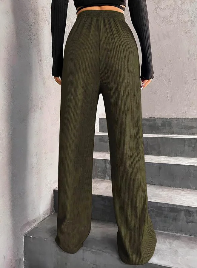 Take Two Take Two Textured Elastic Waist Drawstring Pants