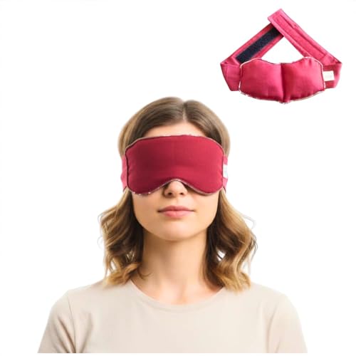 Aksobha Eye Mask for Dark Circles Handmade Hot & Cold Therapy Pack with Adjustable Strap Microwaveable Reusable Cotton Mask for Headache, Migraine, Eye Strain & Stress Relief Chemical-Free - Image 1