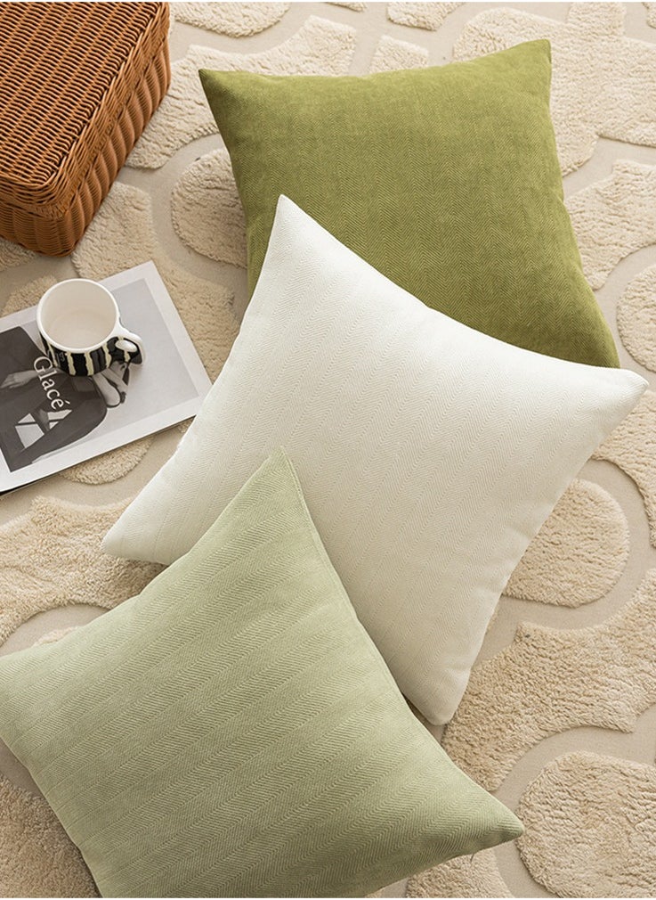 Dominy Pack of 2 Decorative Chenille Cushion Cover Throw Pillow Covers with Twill Cushion Covers for Sofa Living Room Couch Bed 18x18 Inch  - Image 2