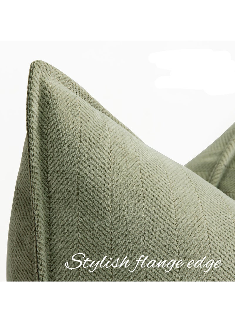 Dominy Pack of 2 Decorative Chenille Cushion Cover Throw Pillow Covers with Twill Cushion Covers for Sofa Living Room Couch Bed 18x18 Inch  - Image 5