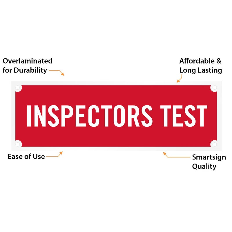 SmartSign علامة اختبار المفتشين SmartSign SE5022EREREF2x6 2 x 6 3M درجة هندسية عاكسة - Image 4