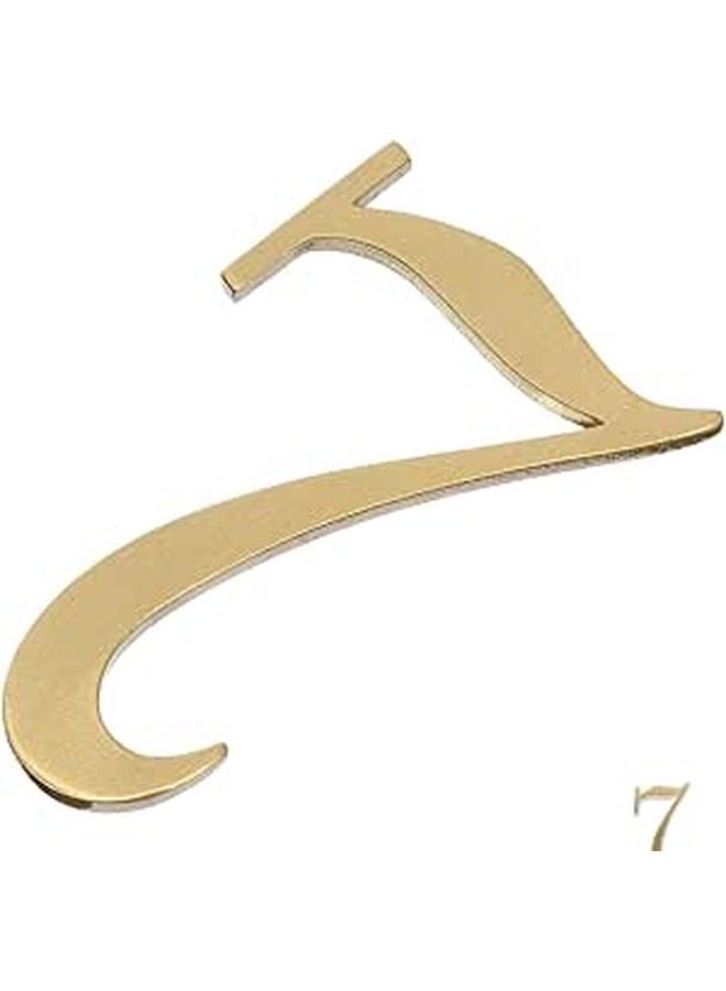 Pure Copper Door Number Plate 7 Decorative Address Plaque For Hotel And House Indoor Outdoor Use - Image 1