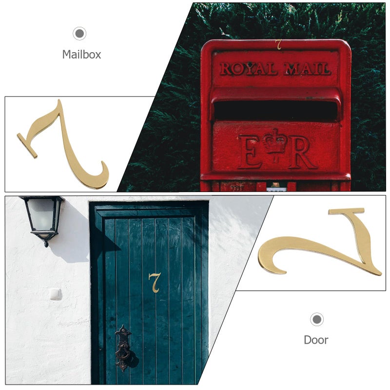 Pure Copper Door Number Plate 7 Decorative Address Plaque For Hotel And House Indoor Outdoor Use - Image 4