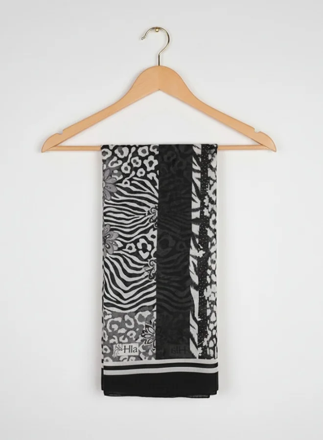 عبايات لمحة طرحة زيبرا بلاك – شيفون بطابع حيوي راقٍ