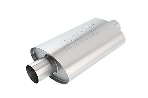 BORLA 40941 XR-1 Sportsman XR-1 Sportsman Racing Muffler - 2.5" Center Inlet/ 2.5" Center Outlet 4.25" x 7.88" Oval x 12" Long Body 17" Overall Length. Universal Part. Reversible Design. - Image 4