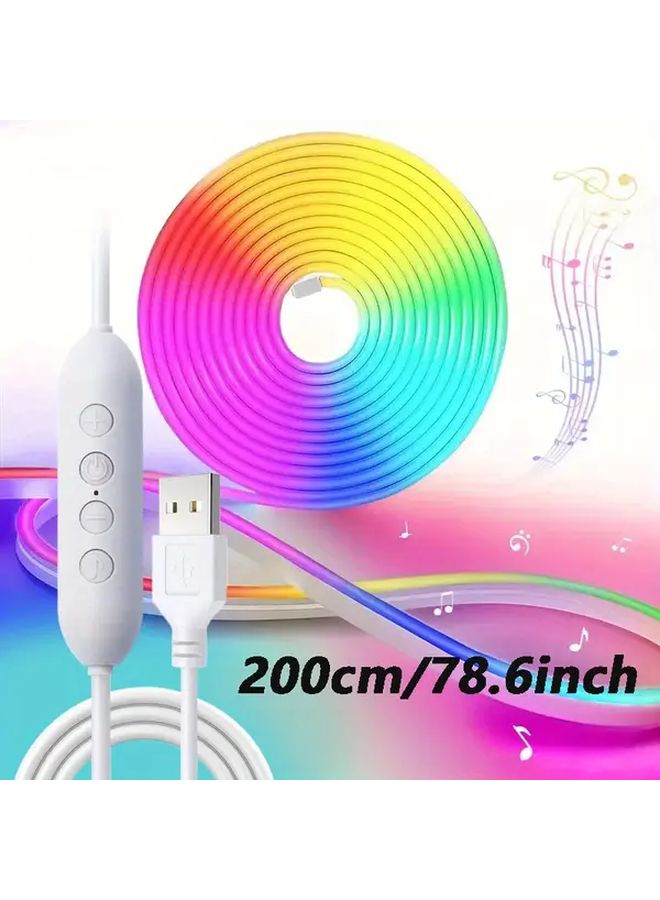 شريط LED ذكي للموسيقى RGB 300 سم مقاوم للماء IP65 متزامن مع الإيقاع الوامض للحفلات - Image 5