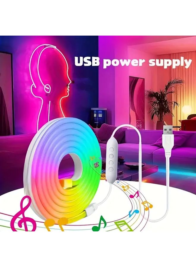 شريط LED ذكي للموسيقى RGB 300 سم مقاوم للماء IP65 متزامن مع الإيقاع الوامض للحفلات - Image 1