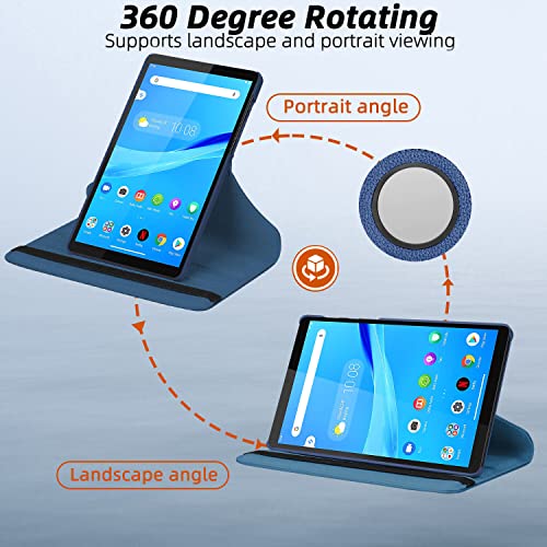 TGK Rotating Cover for Lenovo Tab M8 HD 2nd Gen/3rd Gen 8 Inch TB-8506F 8505X 8505F Dark Blue - Image 3